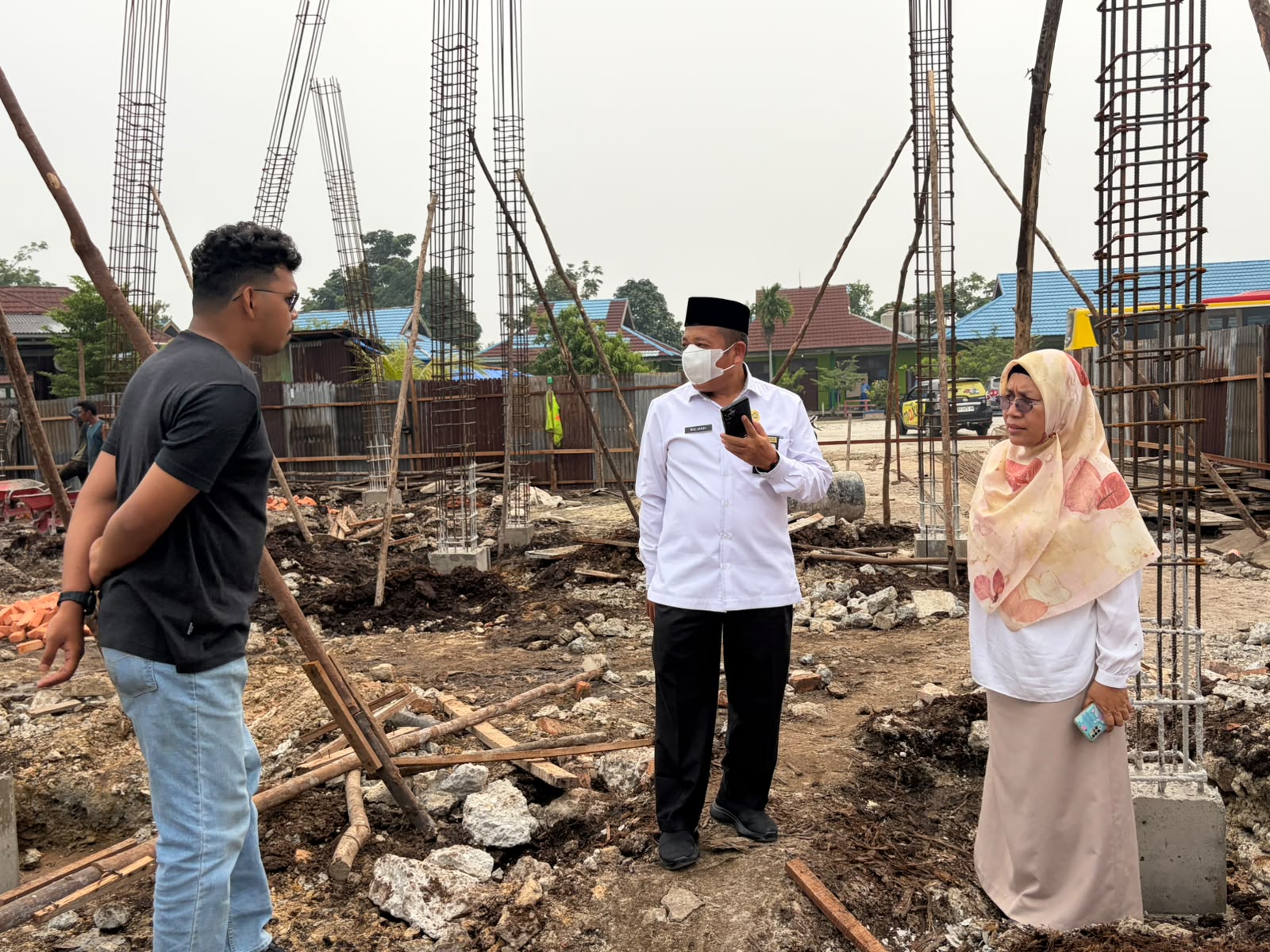 Kakanwil Kemenag Riau Monitoring Pembangunan Gedung SBSN MAN 3 Pekanbaru